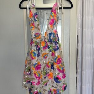 Colorful Sequin Women’s Dress